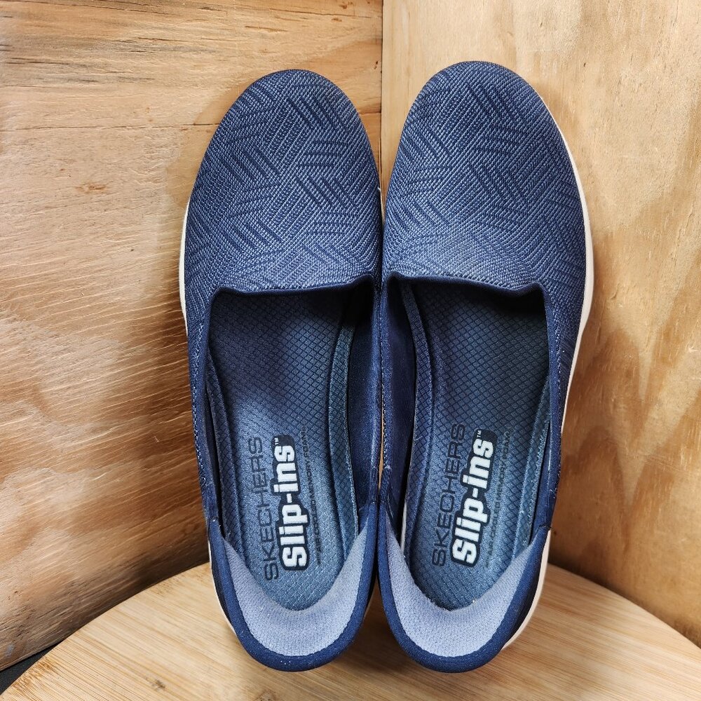 Skechers On The Go Slip Ins Flex Clover Womens Hands Free Blue Sneaker Flats - Picture 6 of 9
